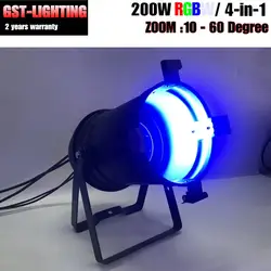 200 Вт Led COB Zoom Par Cans 3200 k теплый белый DJ огни для