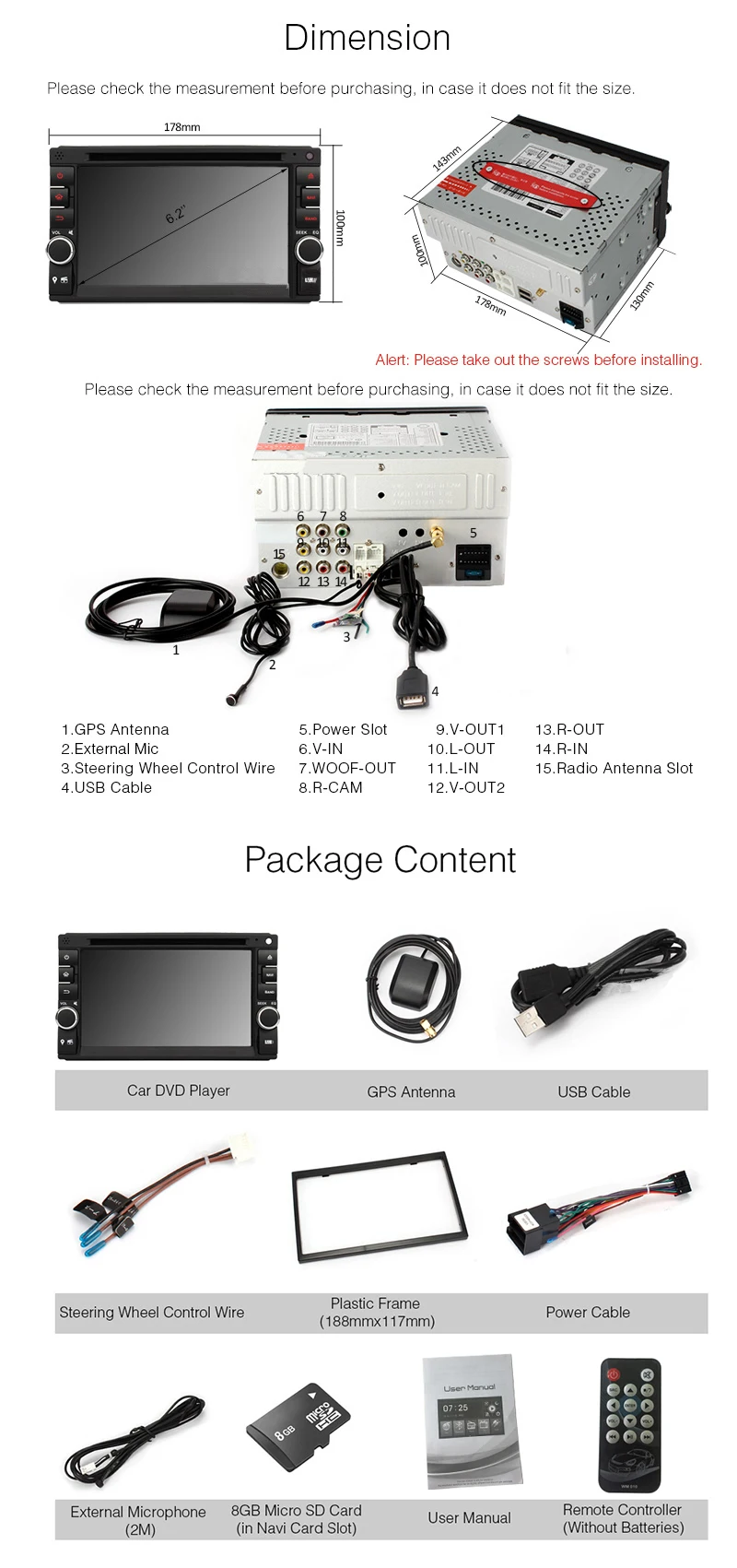 Cheap Eunavi DK6545 6.2 inch In-Dash Double 2 Din Car DVD Player GPS Stereo Head Unit Radio Navi CD MP3 USB Capactive Screen 16