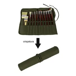 Современный свернутый рисунок на холсте Кисть сумка Чехлы для художника Рисование Ручка Кисть для акварели и масла армейский зеленый