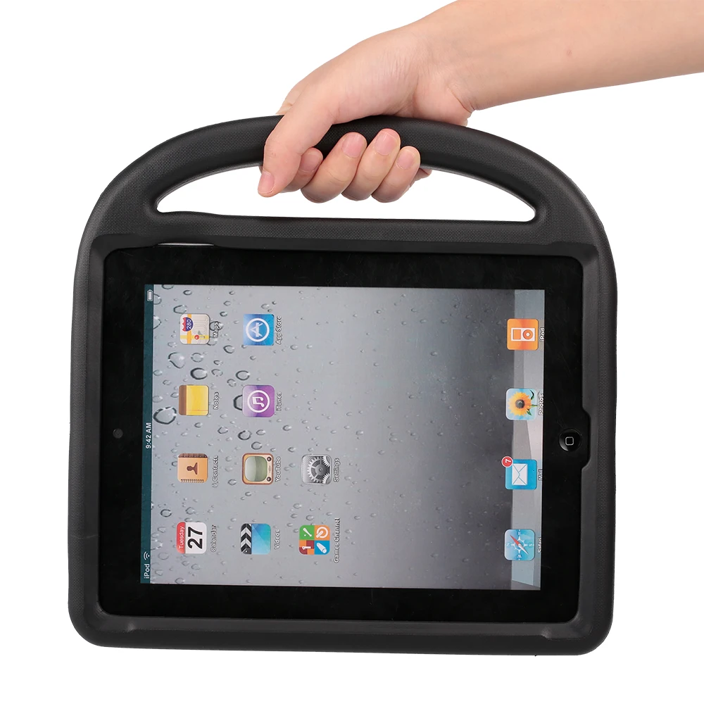 

Protective EVA Case for iPad 2/3/4 Silicone Shockproof Handle Case Screen Protector for Kids