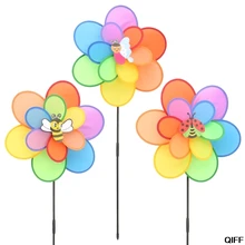 Большая двухслойная ветряная мельница для насекомых, детская игрушка, украшение для сада, May06