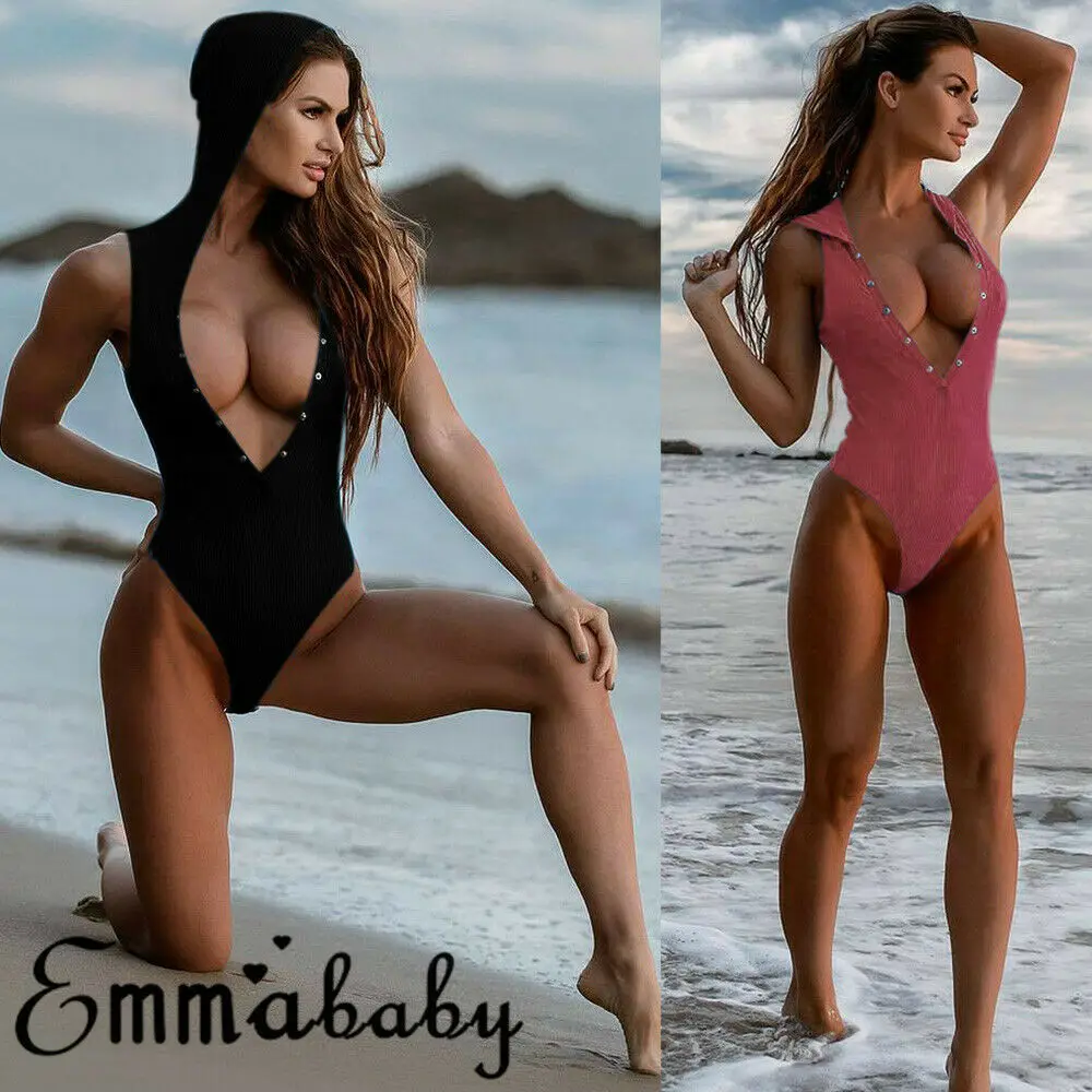 

2019 New Style Swimsuit Women Girl Lady Swimming Costume Padded Hoodie Swimsuit Monokini Swimwear Women Biquini Bikini Set