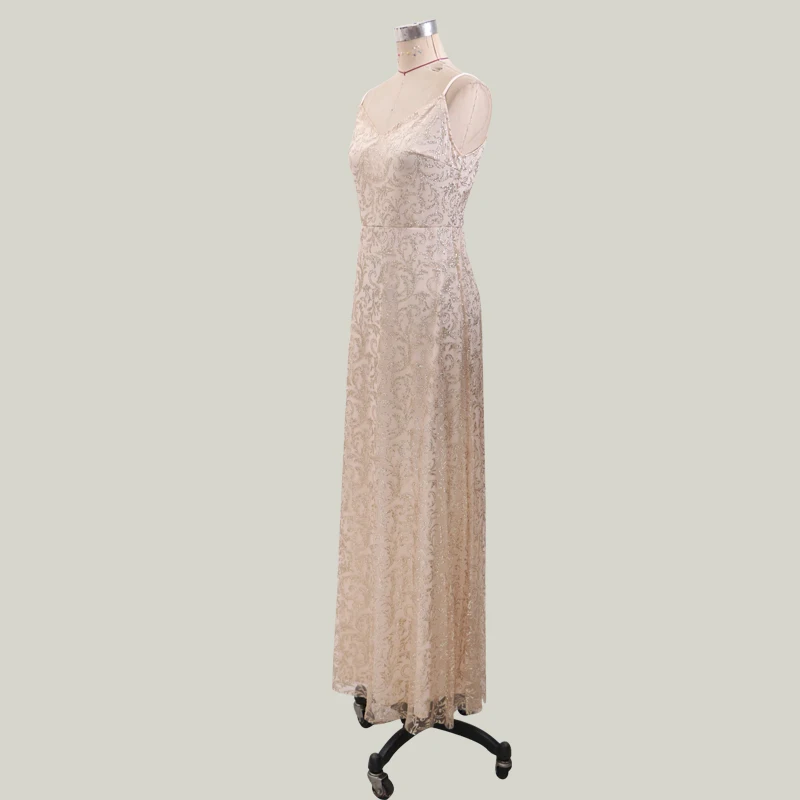 New-Arrival-Champagne-Gold-Long-Cheap-Evening-Dress-2019-Sexy-V-Neck-Sequined-Sheer-Back-Formal (1)