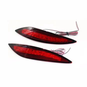 

2PCS Car Tail Red lens 48LED Rear bumper reflector light brake lamp stop light rear fog lamp for Volksvagen VW Tiguan 2008-2015