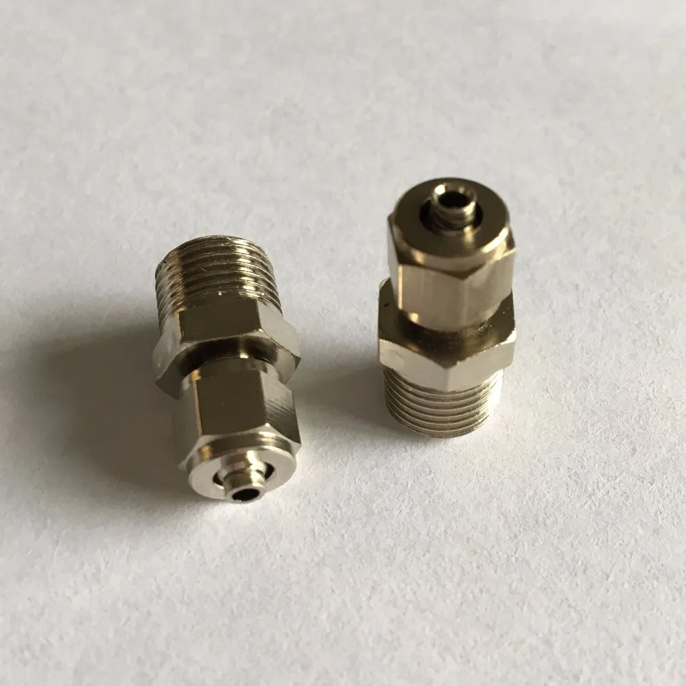 

2pcs 9.5mm 1/8" PT Male Threaded Pneumatic 4mm Air Hose Quick Coupler Connector KLC4-01 PC4-01
