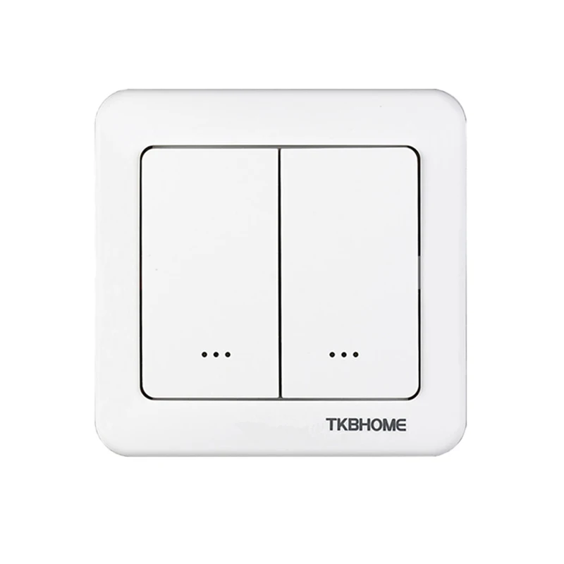 

Z-wave Plus EU Frequency In-Wall Dual ON/OFF Switch with Dual Paddle TKB home TZ37 80X80mm type Max load 1380W dual relay switch