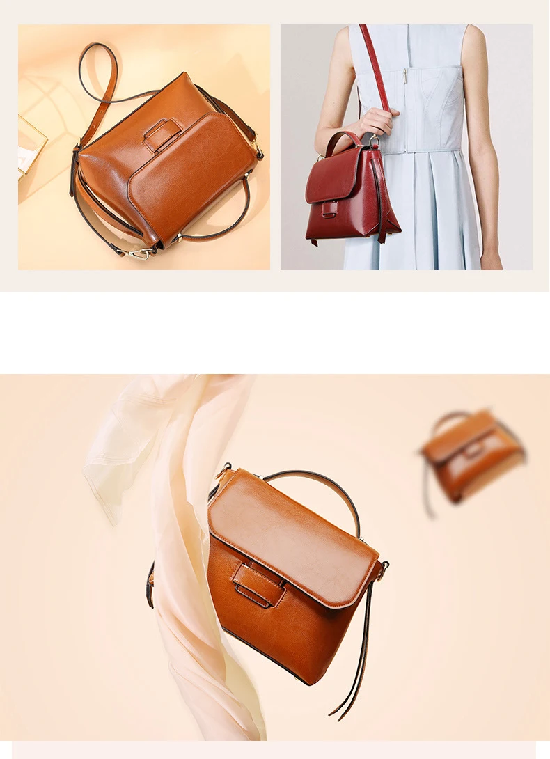Women genuine leather handbag 14