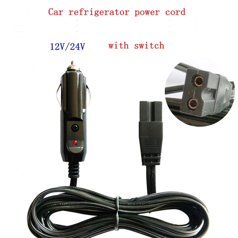 Car refrigerator power cord extension cable conversion plug 12V24V car