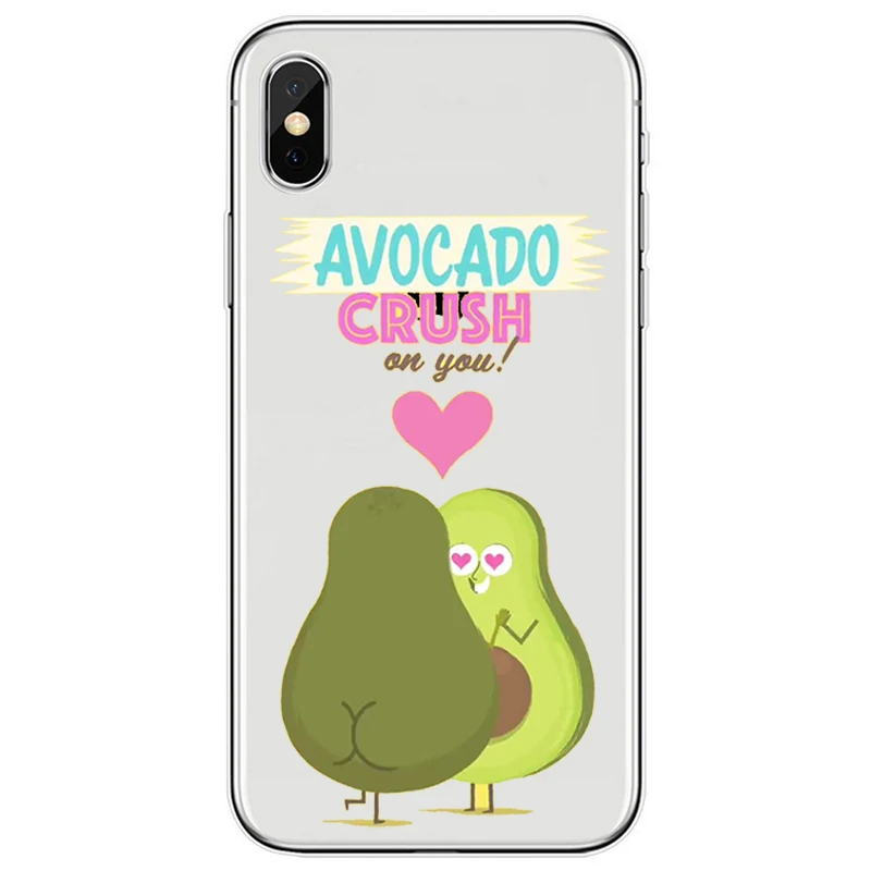 Мягкий силиконовый чехол с изображением авокадо для iPhone X XS XR MAX 5 5C 5S SE 6 6S 7 8