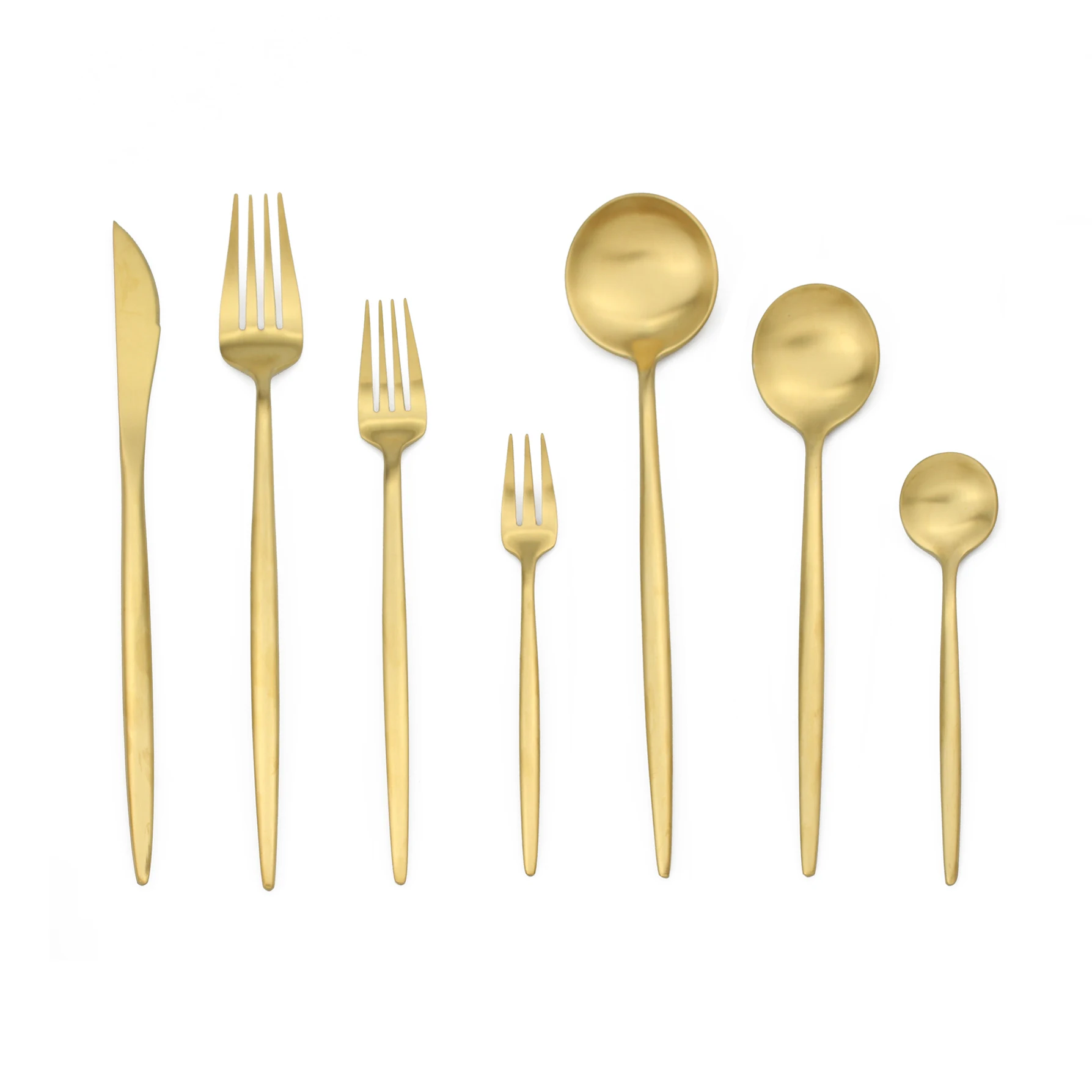 

7Pcs/Lot Western Silverware Cutlery Set Fork Knife Dinnerware 304 Stainless SteelTableware Pure Gold Rosy Wedding Coffee Spoon