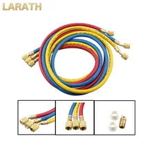 Larath Новый 150 см/60 “отопления 1/4” SAE 600 фунтов/кв. дюйм зарядки шланги w/Shut Клапан AC хладагент R410A R134a