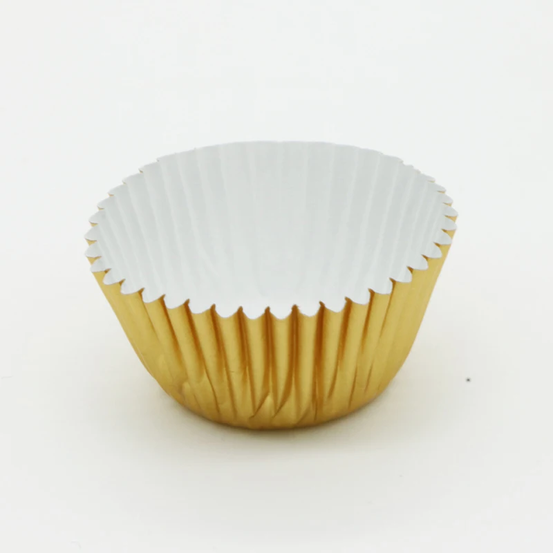10000 pcs 2.5 cm Mini Gold Silver Foil Cupcake Cases Paper Muffin
