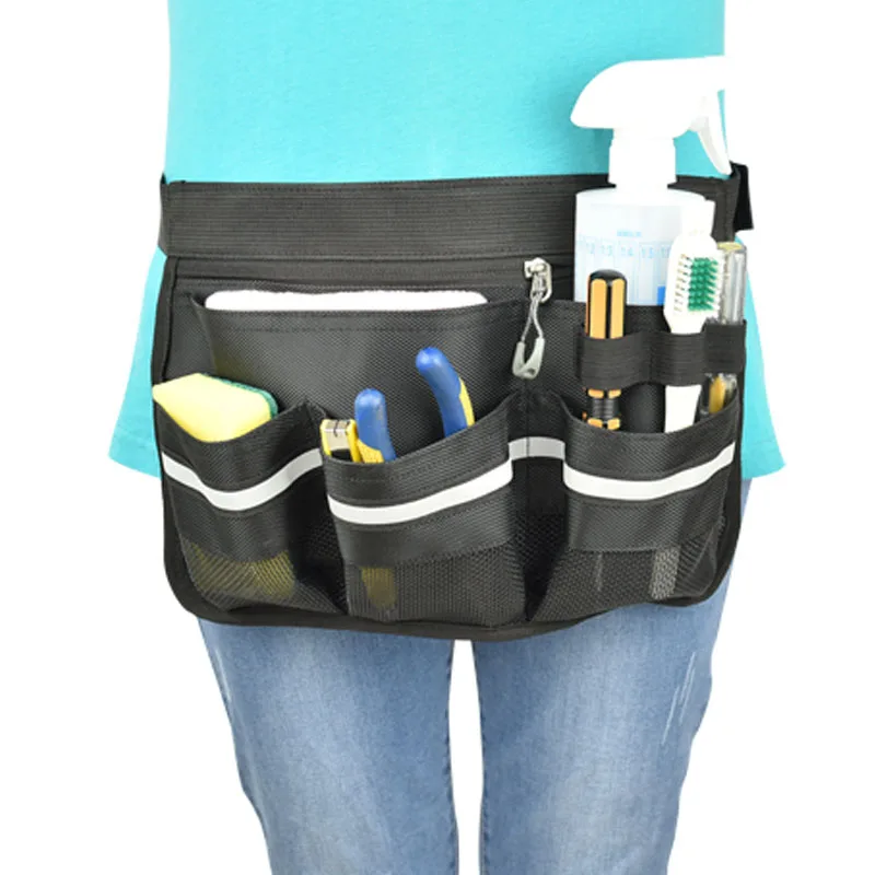 waterproof tool bag Cleaning Tool Belt Restaurant KTV Home Waiter Waist Tool Pouch Electrician Garden Storage Holder Multi-pockets Waist Tool Bag wooden tool chest