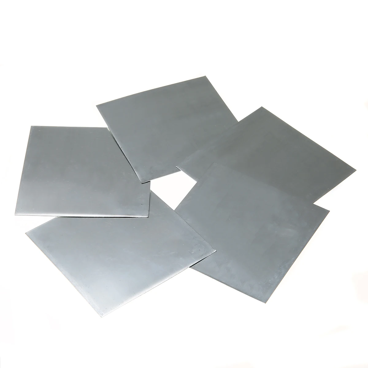 5pcs 0.5mm Thickness Pure Zinc Zn Sheet Plate High-purity 100x100mm Metal Foil Sheet For Experimental Situations