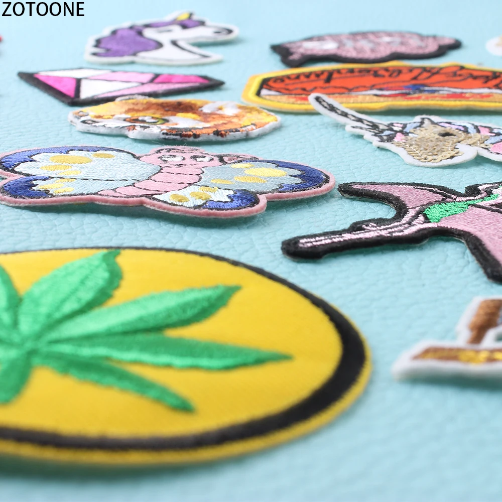 ZOTOONE красочные милые животные нашивки в форме единорога наклейки значки на