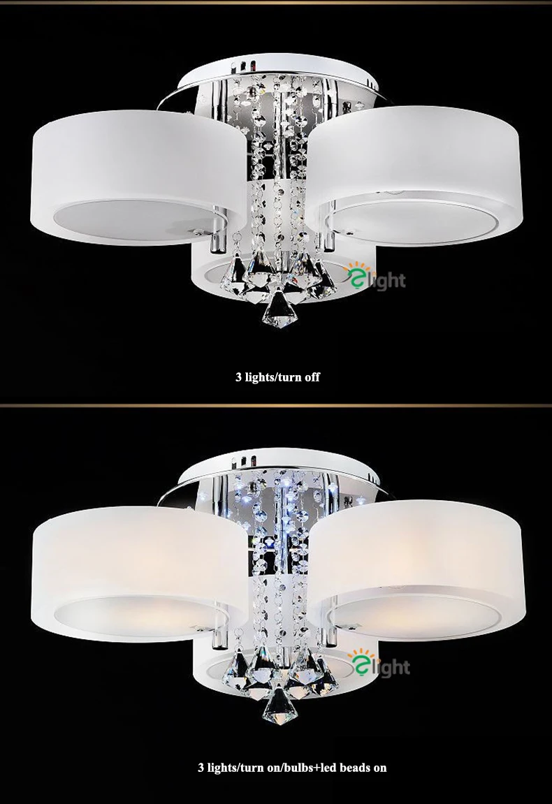Lustres de Cristal Lustre de Teto Sala de Jantar Lustre Moderno Dimmable Levou Iluminação Luminaria Acrílico Anel Luzes da Levou Dispositivo Elétrico 18 Moderno lustre de cristal pode ser escurecido