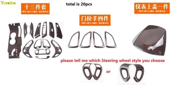 

Yandex 20pcs peach wood style Mahogany Carbon fiber style personalized 3D interior stickers for Hyundai IX35 2010-2015