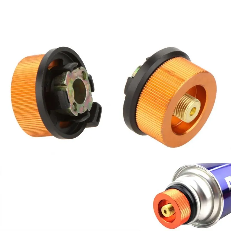 

Outdoor Camping Hiking Equipment Aluminum Stove Conversion Split Gas Furnace Connector Cartridge Auto-off Tank Adapter New