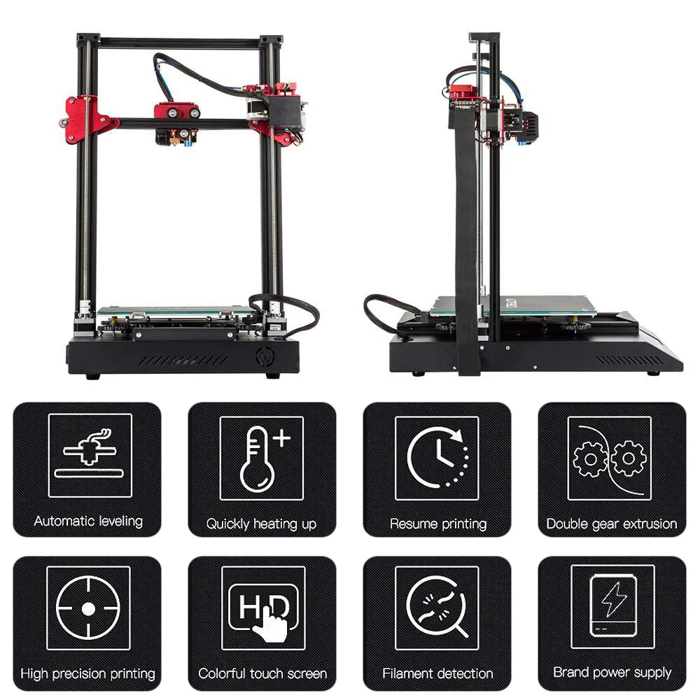 Creality CR 10S Pro 3D принтер 4 3 дюймовый сенсорный ЖК дисплей с автоматическим