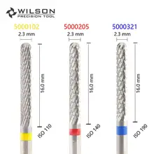 Cylindrical Shape ISO 145 023 - Cross Cut - HP WILSON Tungsten Carbide Dental Lab burs 