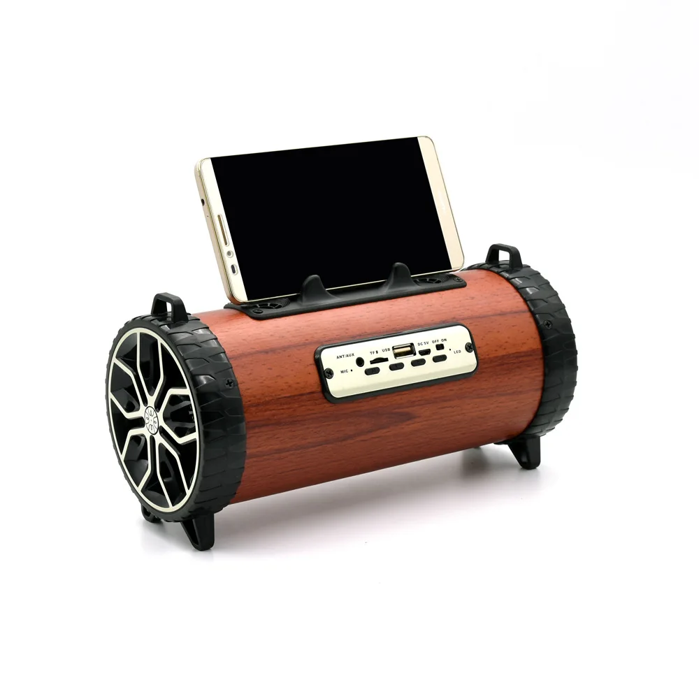 

Portable Wireless Bluetooth Indoor/Outdoor 2.1 Hi-Fi Cylinder Loud Speaker with Built-In Mic, Sports Strap and support TF Card