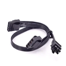 PCIe 6Pin para 2 3 Periférica 4Pin IDE fonte de Alimentação Cabo para Seasonic FOCO PLUS Gold Platinum M12II EVO Neve silencioso da Série X PSU