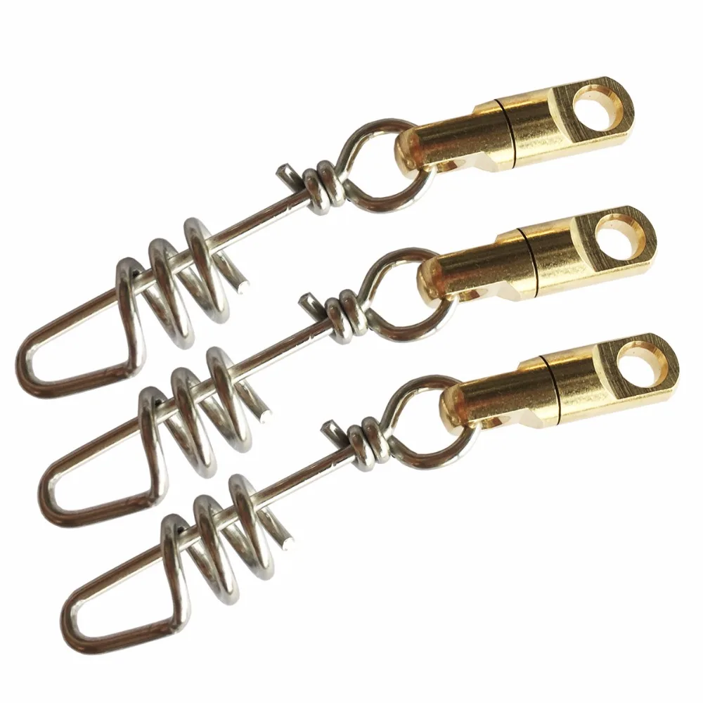 1pcs/lot fishing swivels rolling brass barrel swivel with interlock