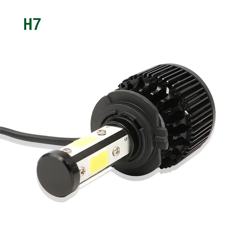 DIC 2 шт. яркий светодиодный H7 H4 фары 4 стороны 180 W 16000Lm H11 9005 HB3 9006 HB4 COB лампы для автомобильных фар 6500 к X6