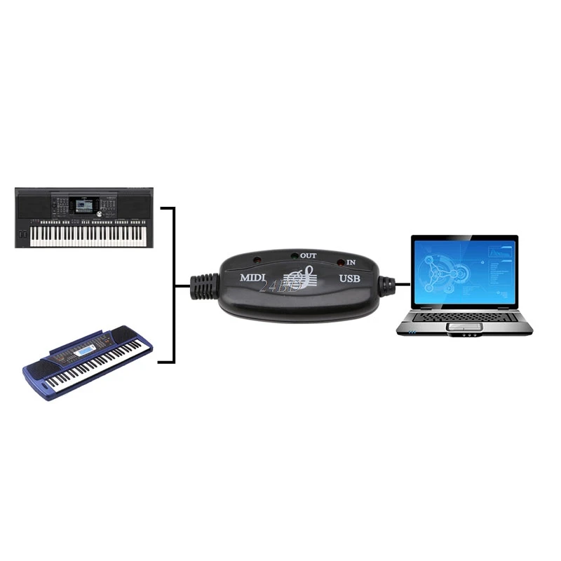 USB IN-OUT интерфейсный кабель MIDI конвертер ПК музыкальная клавиатура адаптер Шнур