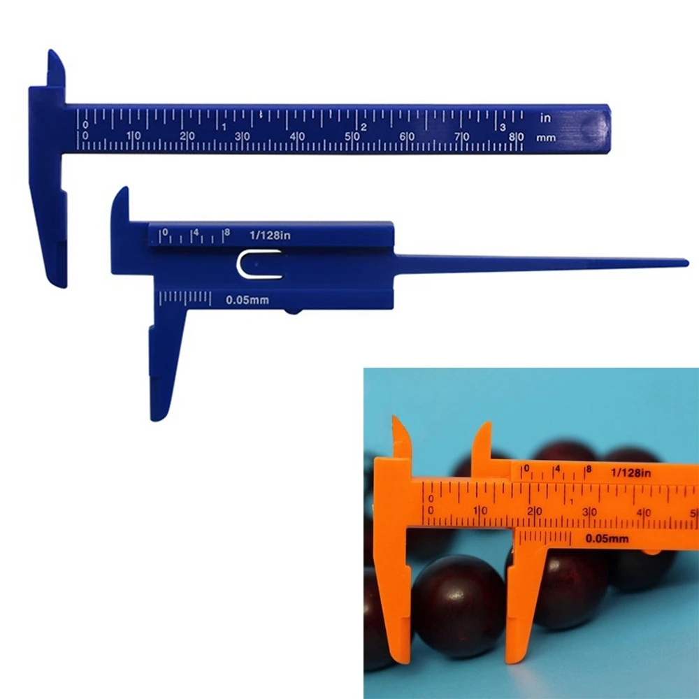 

1Pcs 4 Colors To Choose Vernier Caliper Ruler Practical Plastic 80mm Ruler Ultra Precision Essential Tool for Jewelers Hand Tool
