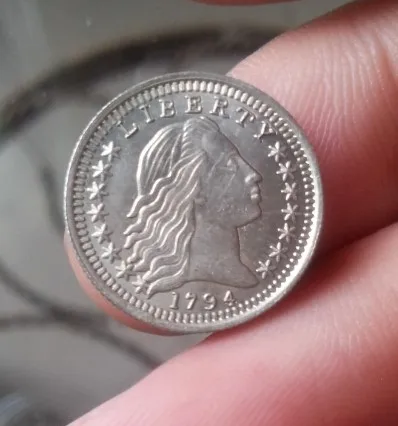 

Wholesale US SET 2(1794,1795) Flowing Hair Half Dimes Coin /FREE HIPPING