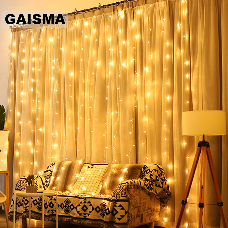 

8M x 5M LED Christmas Decorations Curtain Lights Garland Wedding Fairy Lights Party New Year Garden Holiday Lighting Outdoor