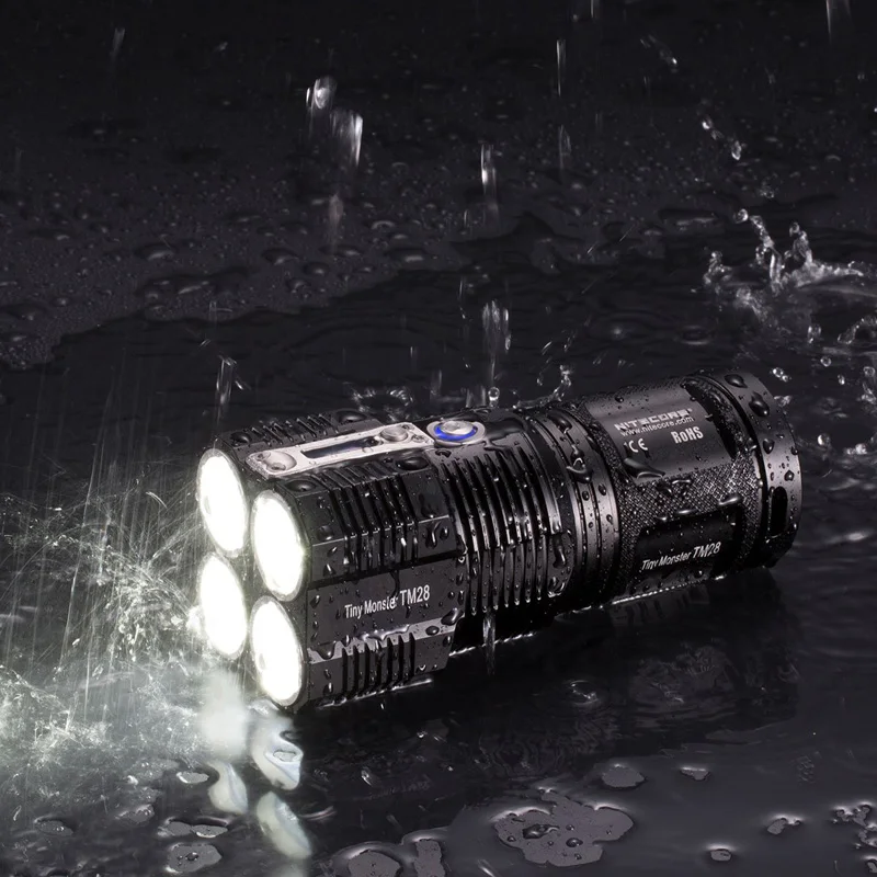 Светодиодный фонарик NITECORE TM28 4 * CREE XHP35 HI 655 лм дальность луча 18650 м с зарядным