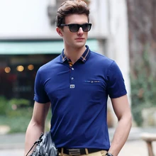 Männer polo 2017 sommer hohe qualität polohemd marke Lycra Baumwolle business casual Solide polo hemd herrenbekleidung polo ralphmen