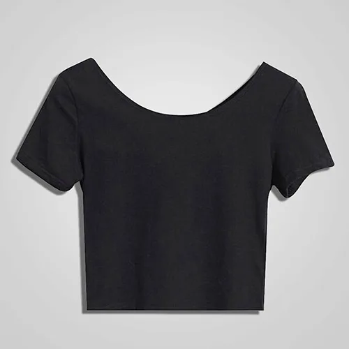 Женский короткий топ с коротким рукавом и глубоким вырезом|casual t-shirt|crop top short sleevetop
