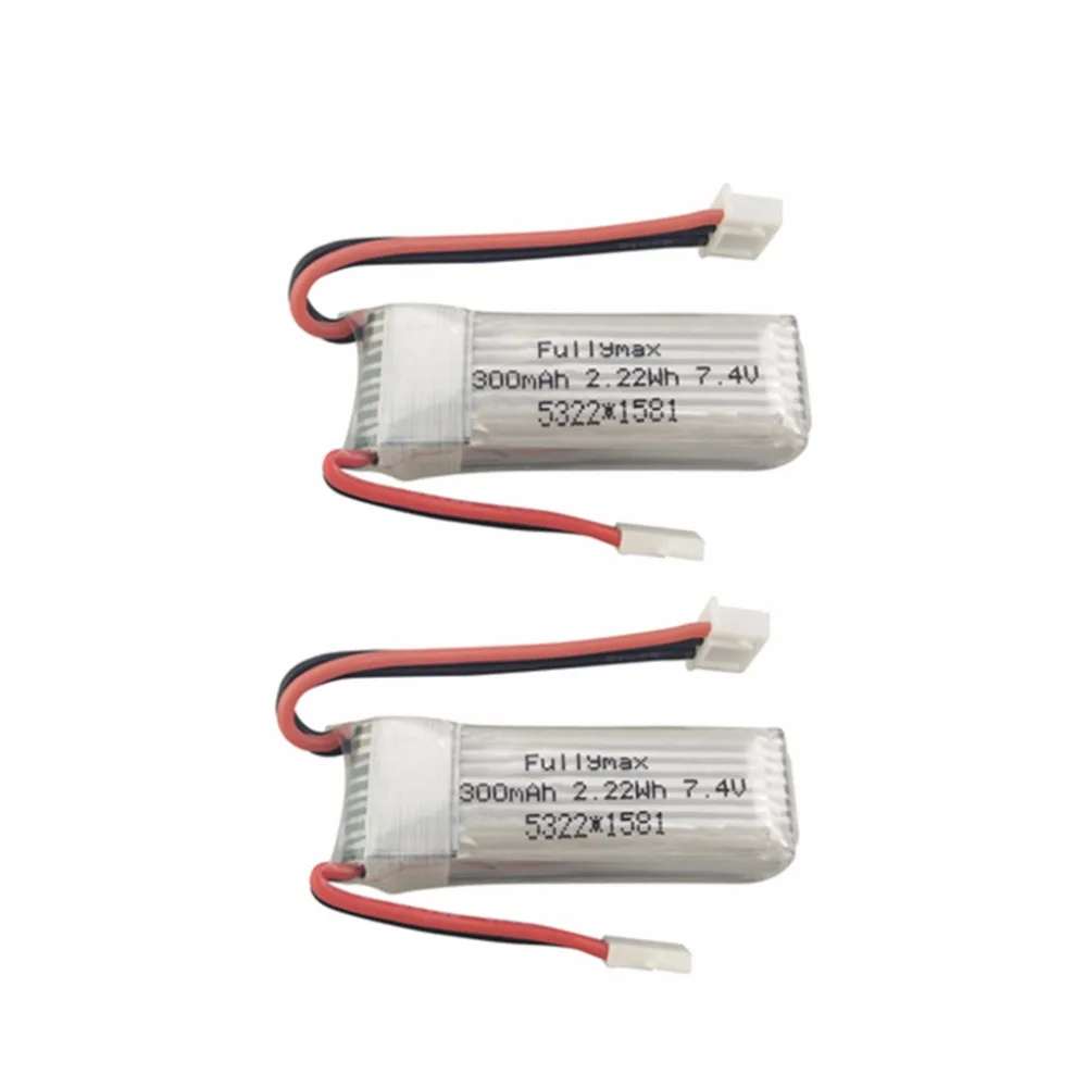 2PCS 7.4V 300mah lithium battery for WLToys F959 XK DHC-2 A600 A700 A800 A430 remote glider spare parts | Игрушки и хобби