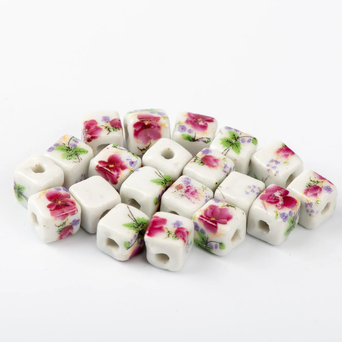 

Square Shape Flower Sphere Ceramic beads For earrings making Ceramics Quality Ceramics beads 20pieces/lot #A109B