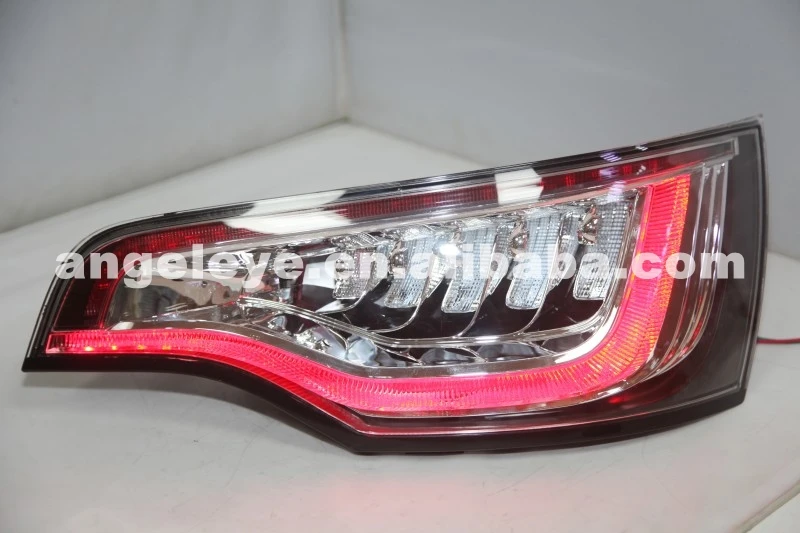 Для Audi Q7 светодиодный задний светильник задний фонарь задний светильник 2006-2010 год серебристый корпус красный цвет SN