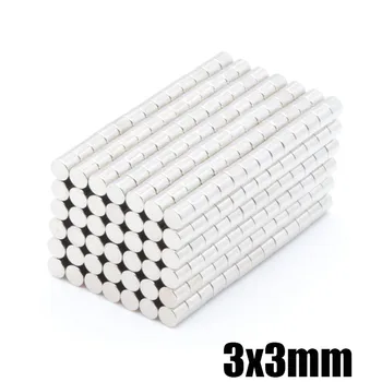 

500pcs 3x3 mm mini super rare earth disk neodymium magnet 3 * 3mm process round magnet NdFeB magnet magnetic magnet