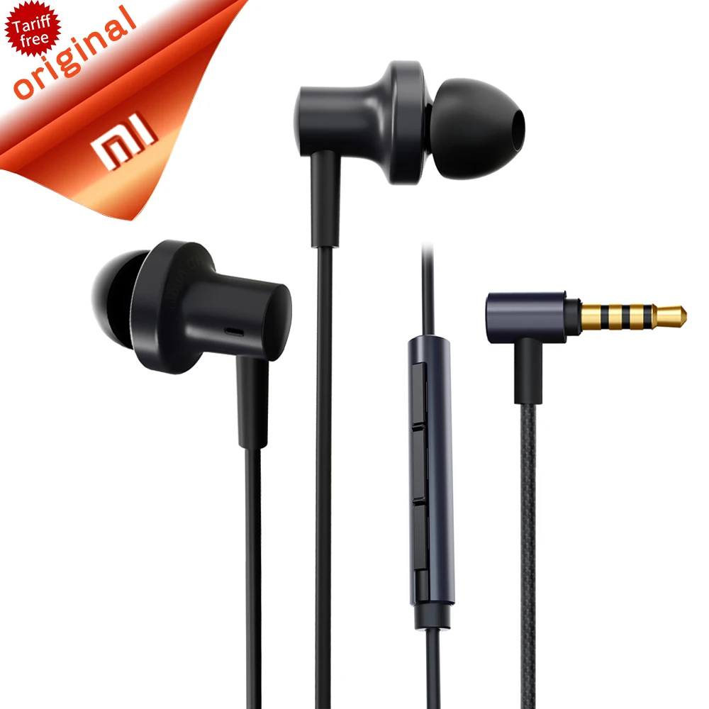 Original Xiaomi Hybrid Earphones 2 Dual Drivers Wired Control In Ear