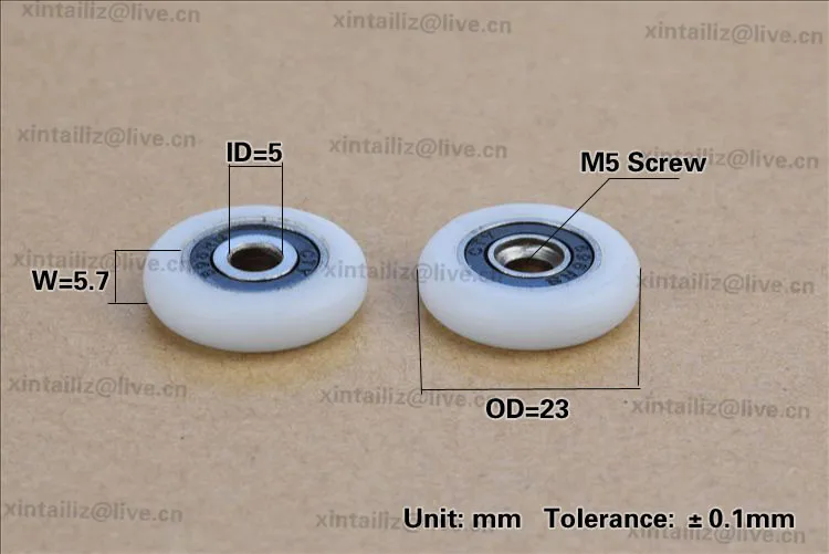[R0523-5.7] 10 шт. опорный каток шкафа колесо душевая комната аксессуары роликовый подшипник колеса 5*23*5,7