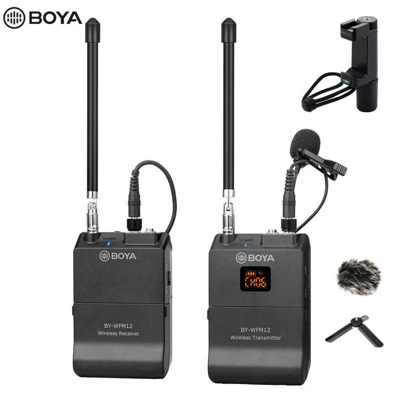 Беспроводной микрофон BOYA VHF с отворотом петличный для iPhone 8 7 plus смартфона DSLR