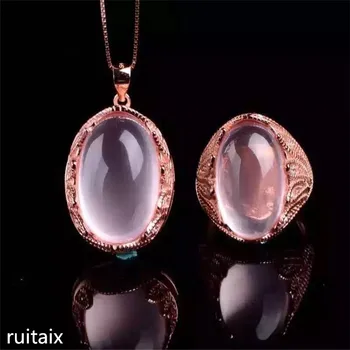 

KJJEAXCMY boutique jewels S925 silver inlay platinum rose gold gold platinum hibiscus crystal lady set orchid