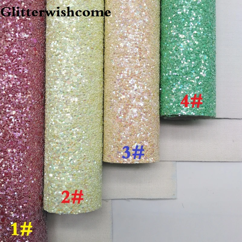 Glitterwishcome 30X134 см мини-рулон синтетическая кожа, массивная блестящая кожа, искусственная ткань из искусственной кожи винил для бантов, GM023