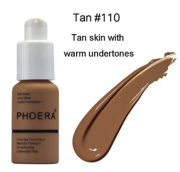 110 PHOERA Mineral Touch Отбеливающее Корректирующее средство для лица базовый Крем Осветляющий увлажнитель для лица Жидкая основа для макияжа праймер - Цвет: 110