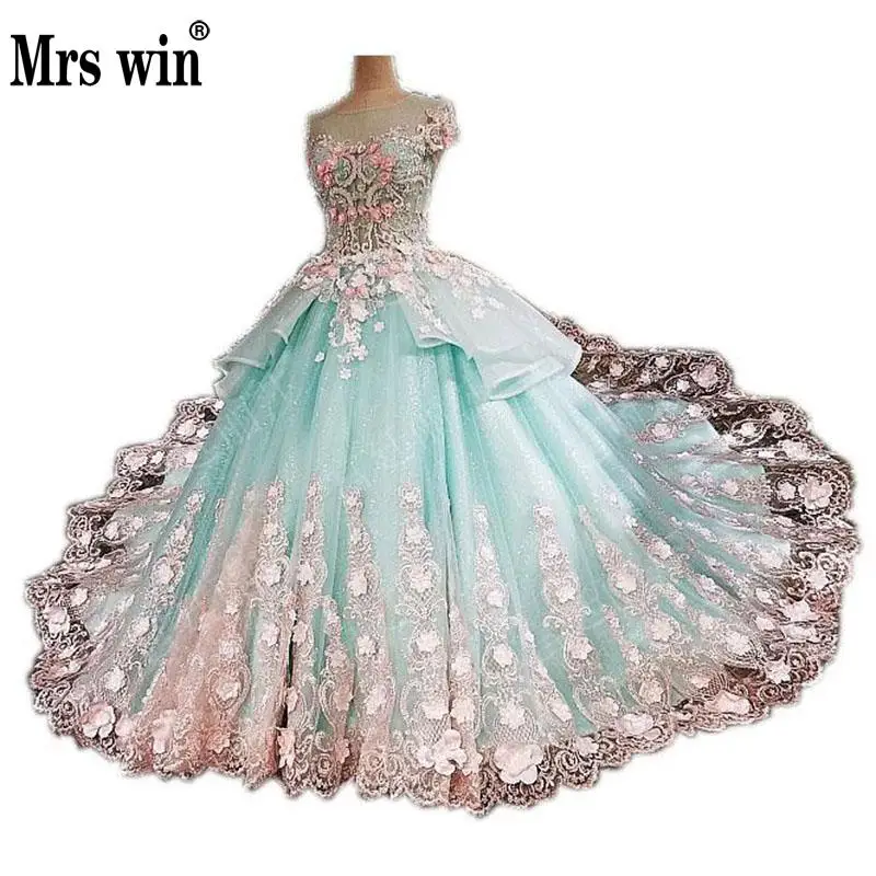 Wedding Dress 2017 The Colorful High end Dress Short Sleeve O neck Luxury Embroidery Long Sweep Train Candy Color Ball Gown F-in Wedding Dresses from ... Wedding Dress 2017 The Colorful High end Dress Short Sleeve O neck Luxury Embroidery Long Sweep Train Candy Color Ball Gown F-in Wedding Dresses from ...