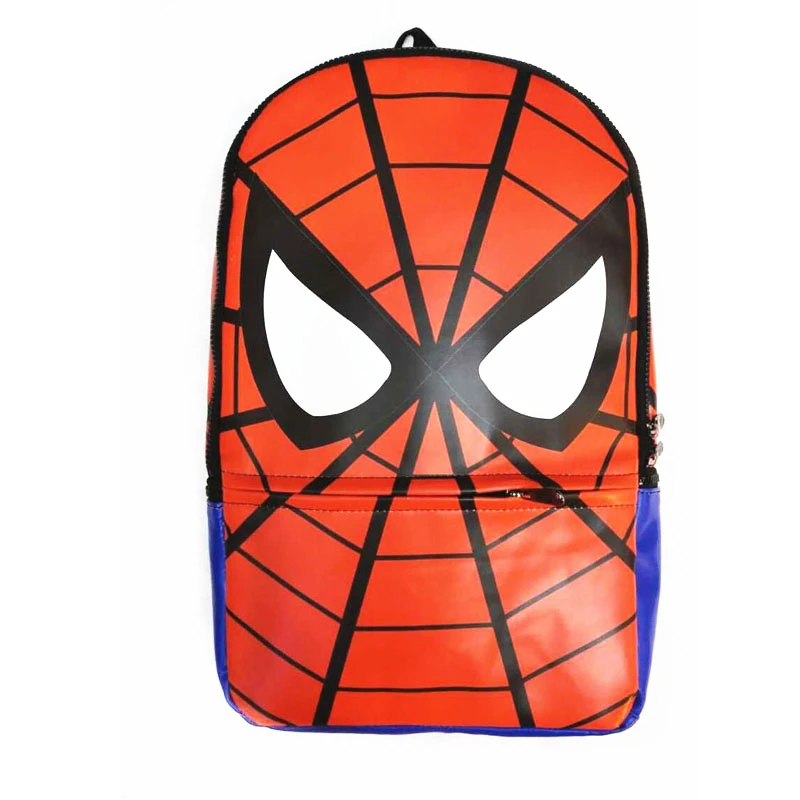 

Anime Spider-man PU Leather School Bag Backpack For Teenagers Movie The Avengers Deadpool Batman Laptop Backsack Mochila Free