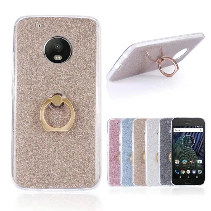 

For Motorola Moto G5 5inch Cover Case Glitter Powder Rings Soft TPU Mobile Phone Case For Moto G5 Plus 5.2inch Fundas Shell