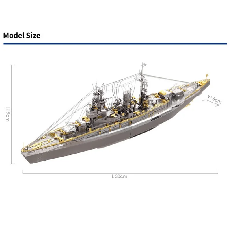 Piececool Япония Nagato класс боевой корабль DIY 3d Металл нано головоломка сборные модели наборы P091-SG лазерная резка головоломки игрушки
