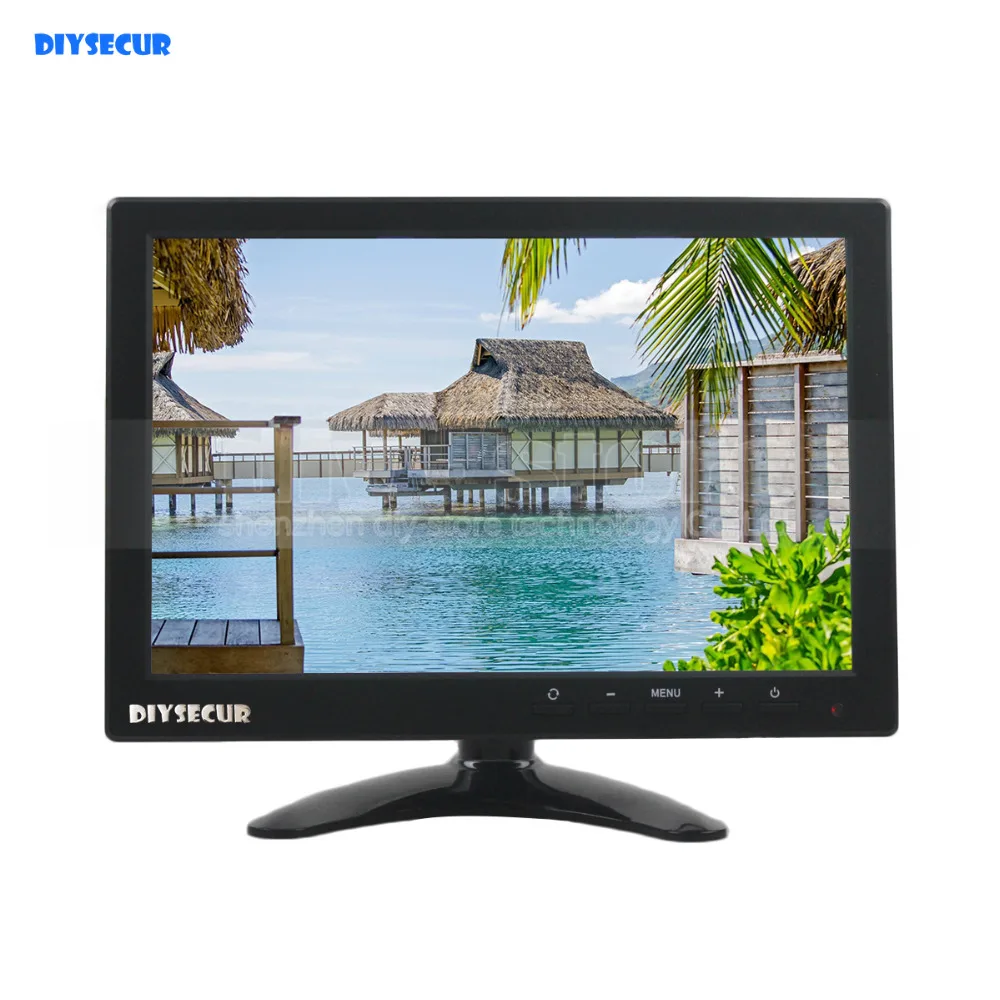DIYSECUR 10.1 inch TFT LCD HD Car Monitor Rear View Monitor Build in Speaker with BNC / AV / VGA / HDMI Input 1280 x 800